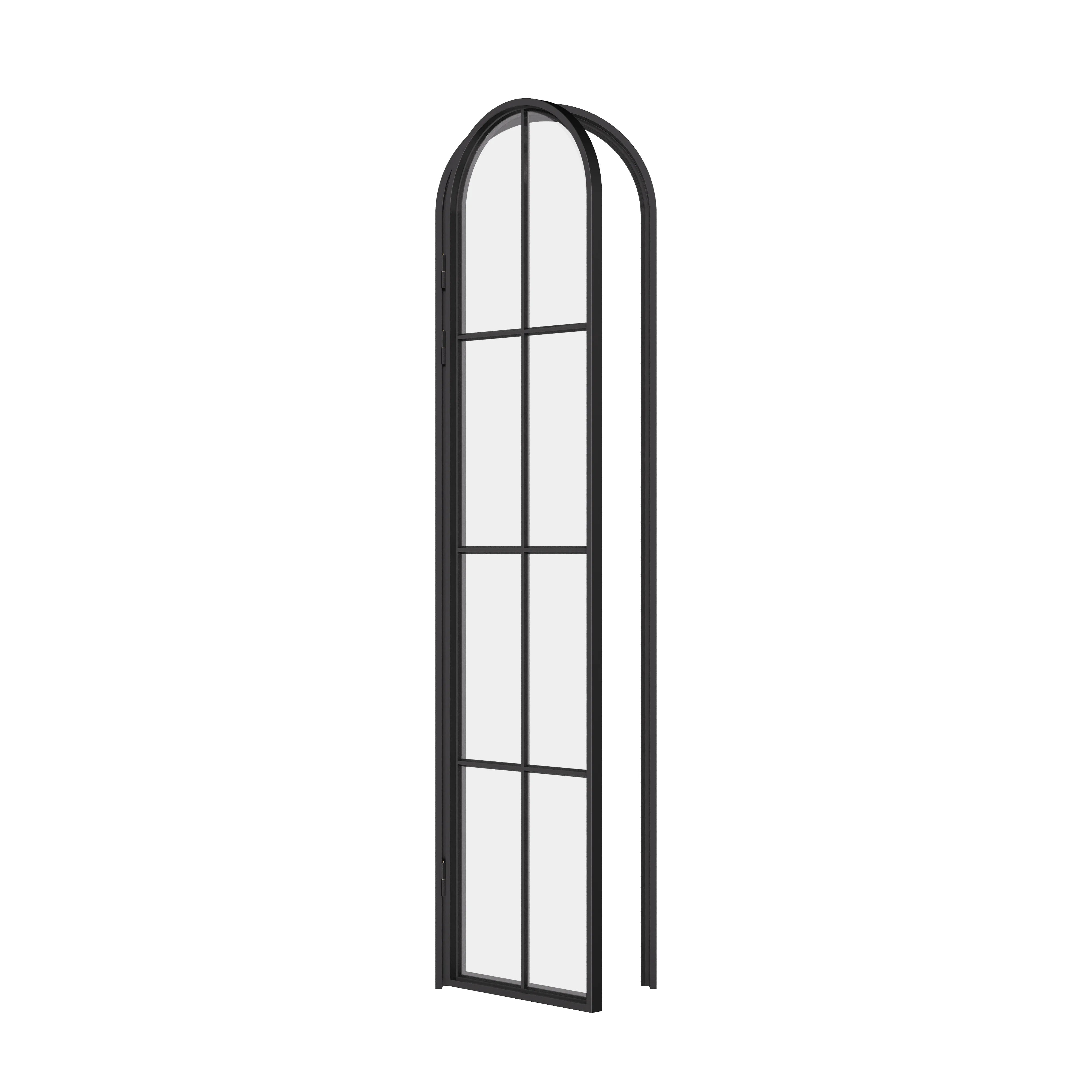 Air 5 pantry single full arch steel door close detail of arch and glass