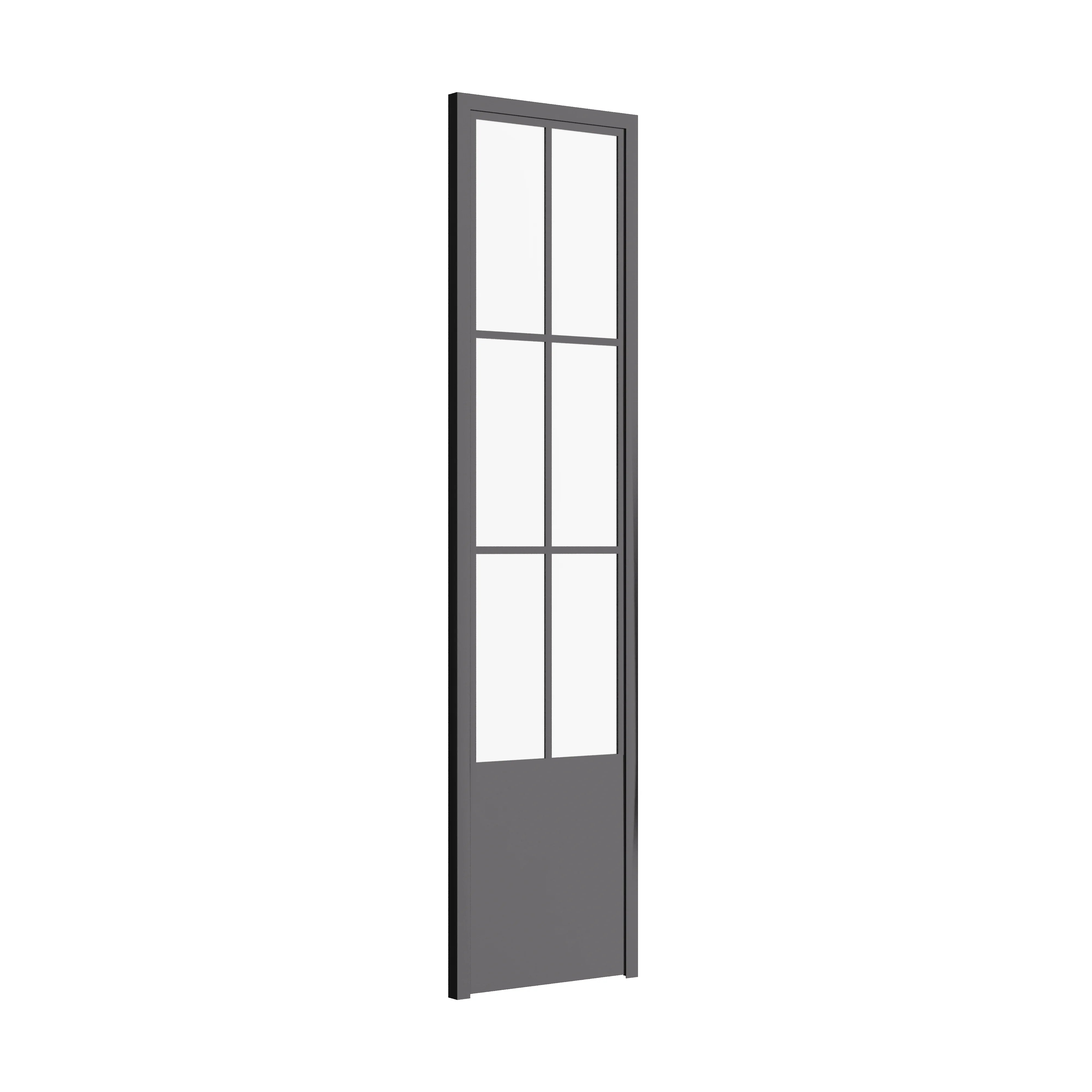 Air 5 pantry single flat steel door with kickplate angled perspective