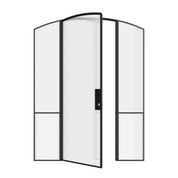 Luxury interior steel single arch door with sidelights, Air Grand slim profile hot-rolled steel construction