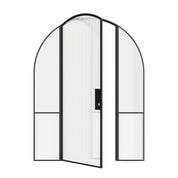 Luxury interior steel door with full arch and side windows, Air Grand slim OTTOSTUMM hot-rolled steel profiles