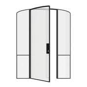 Luxury interior steel mini arch door with sidelights, Air Grand narrow profile OTTOSTUMM steel frame