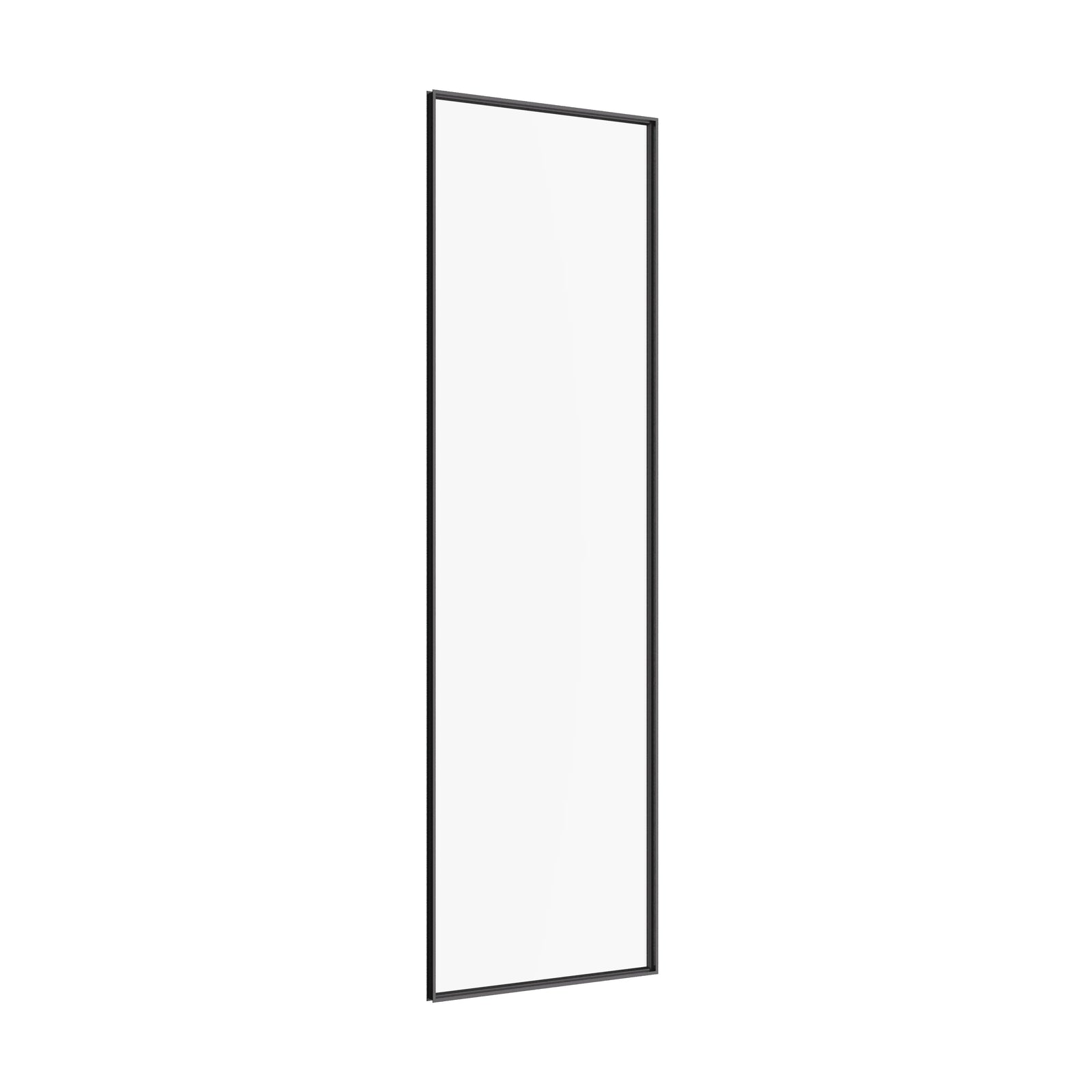 Fixed steel side window panel with slim profile and clear glass