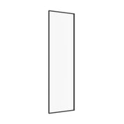 Fixed steel side window panel with slim profile and clear glass