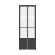 Air Pantry double flat steel pantry doors with kickplate and glass panels