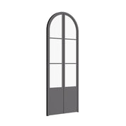 Air Pantry double full arch interior steel pantry doors with kickplate for kitchens