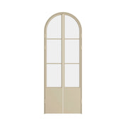 Double Full Arch Steel Pantry door in casual khaki with kickplate
