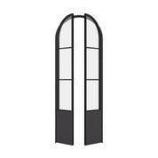 Air Pantry double full arch architectural steel pantry doors with kickplate