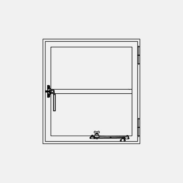 AIR WINDOW with Thermal Break 0V 1H - SINGLE CASEMENT SQUARE | Standard Sizes