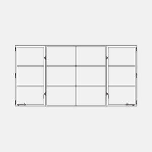 Air Window 0V 2H - Dual Single Casement Landscape | Standard Sizes - PINKYS