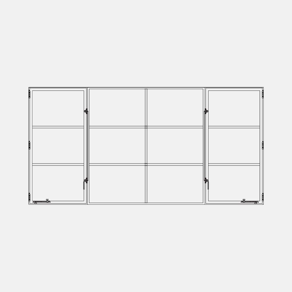 Air Window 0V 2H - Dual Single Casement Landscape | Standard Sizes - PINKYS