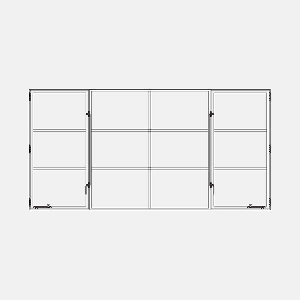 Air Window 0V 2H - Dual Single Casement Landscape | Standard Sizes