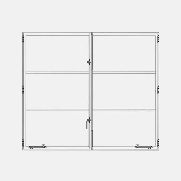 AIR WINDOW with Thermal Break 0V 2H - DOUBLE CASEMENT SQUARE | Standard Sizes