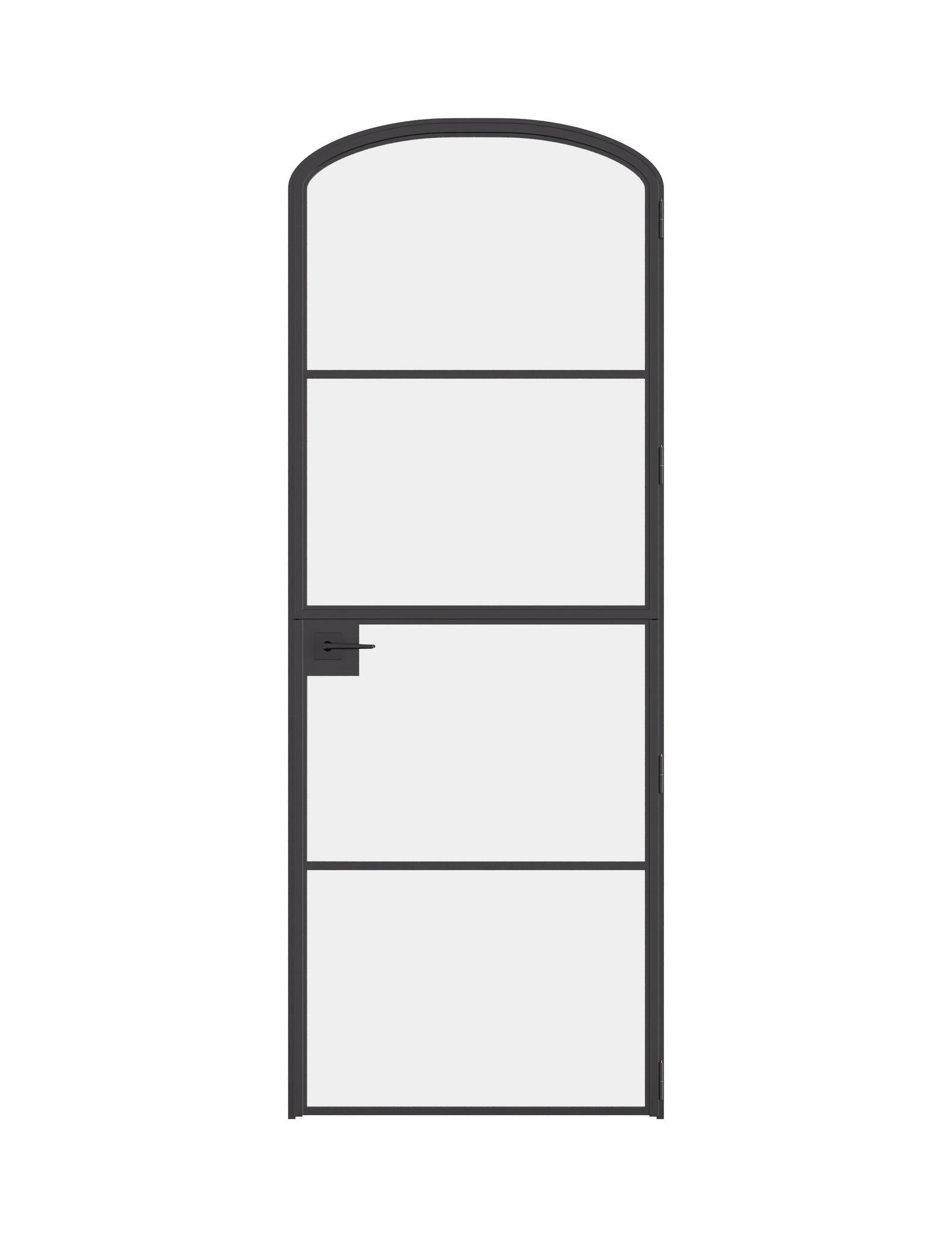 Air 4 Dutch single mini arch door in solid steel with curved top