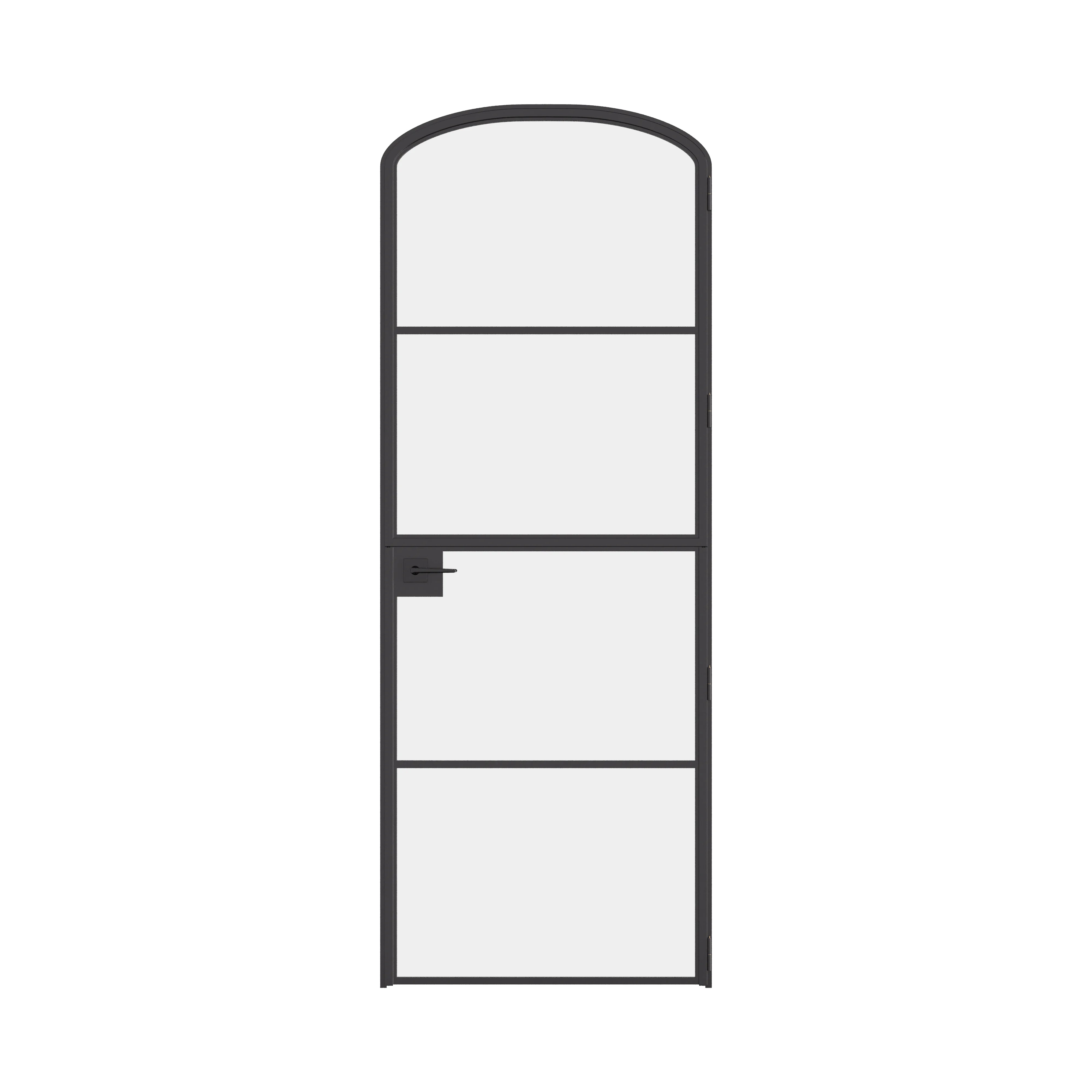 Air 4 Dutch single mini arch door in solid steel with curved top
