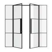Air 4 steel double door system with side panels and clean geometric lines