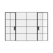 Air 5 dual single flat interior doors and middle glass panel in Ottostumm steel