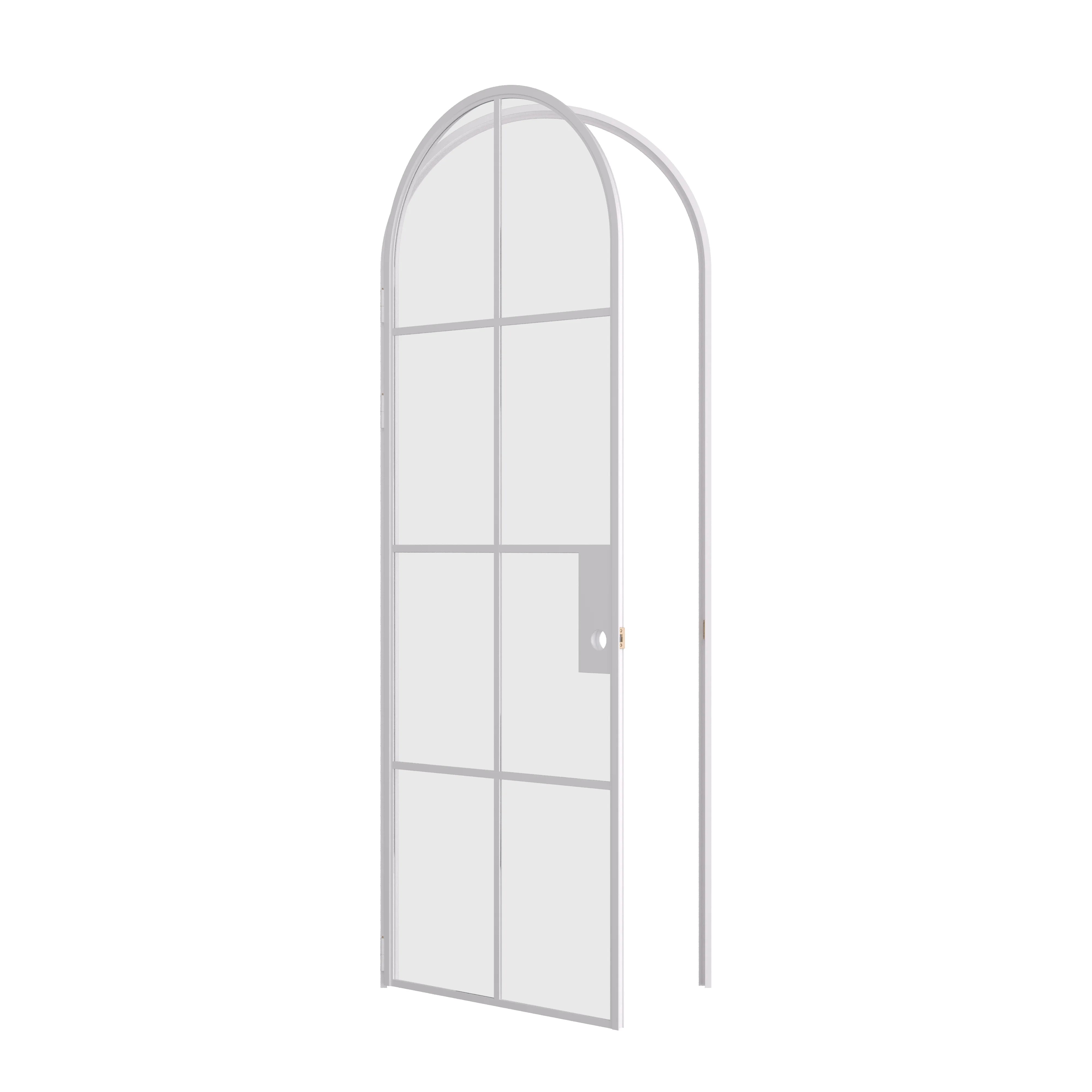 Air 5 single full arch interior door white solid steel frame detail
