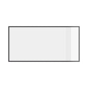 Flat top interior steel window panel, hot-rolled steel frame with narrow sightlines