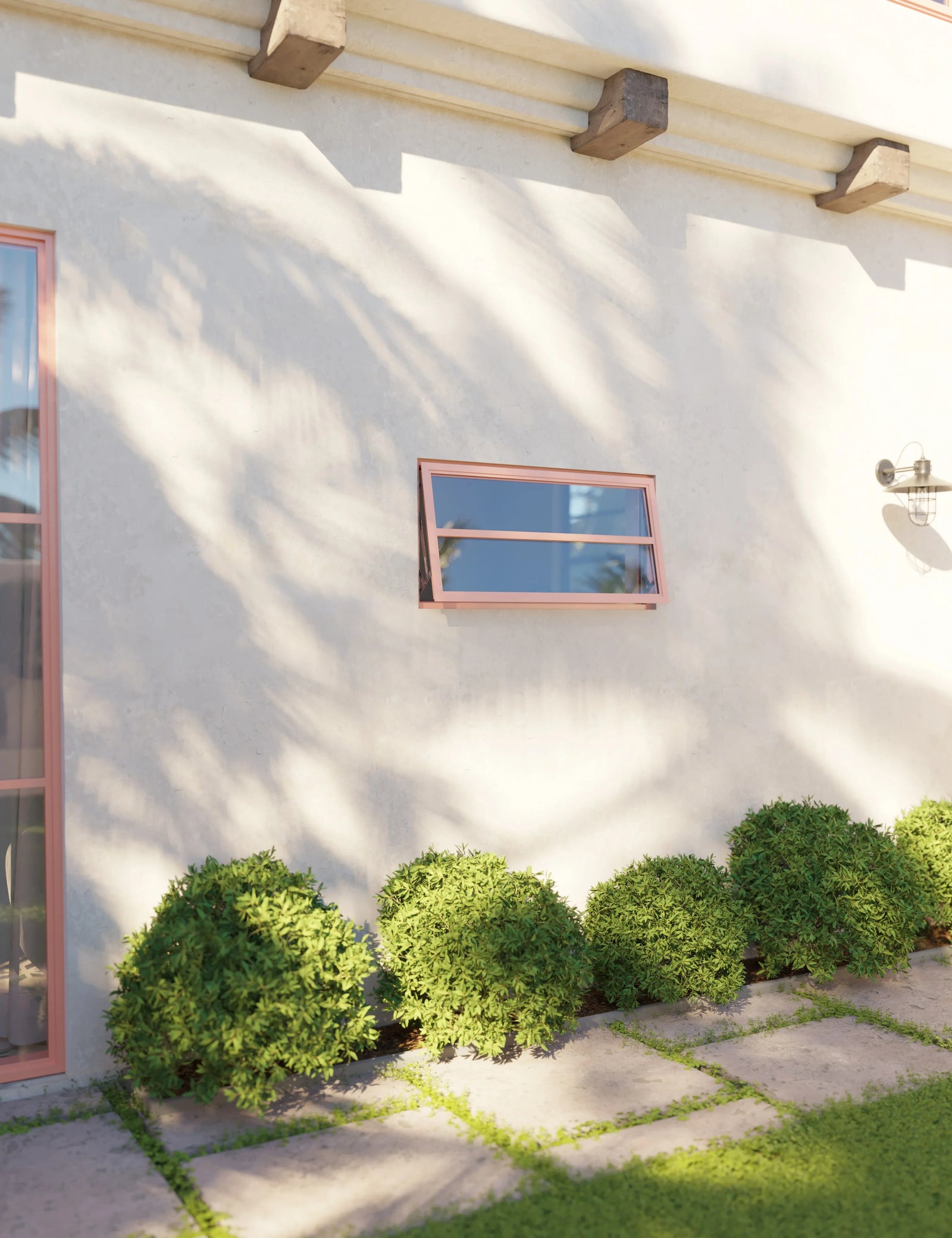 Awning steel window, landscape, ring pull, hot-rolled steel, black, insulated Low-E glass