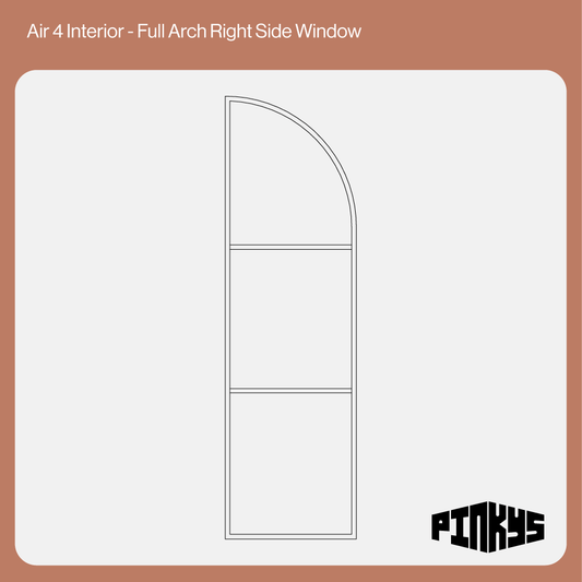 Air 4 full arch right sidelight window in solid OTTOSTUMM steel frame