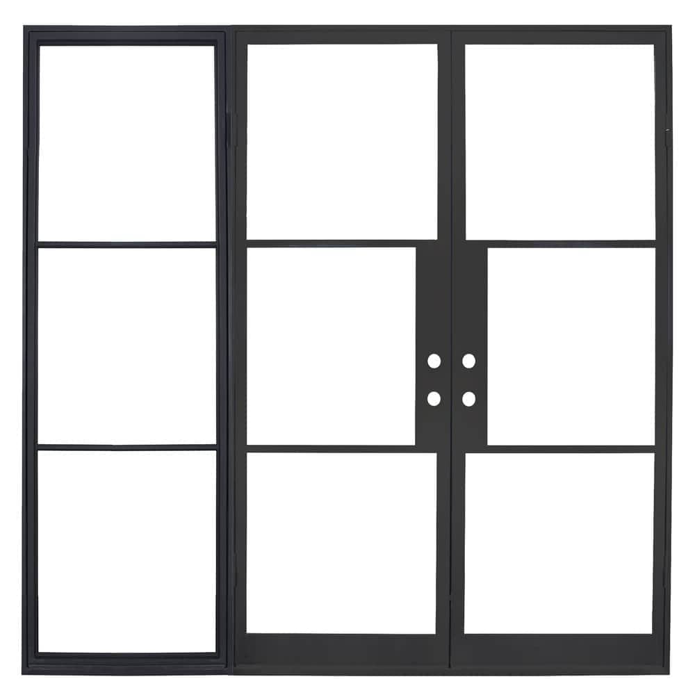 PINKYS Air 4 black steel door w/ Left Sidelight