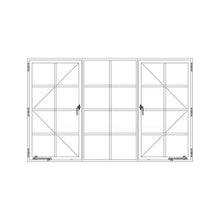 Load image into Gallery viewer, Diagram of PINKYS Air 5 Single Casement Steel Window w/ Middle Fixed Single Panel