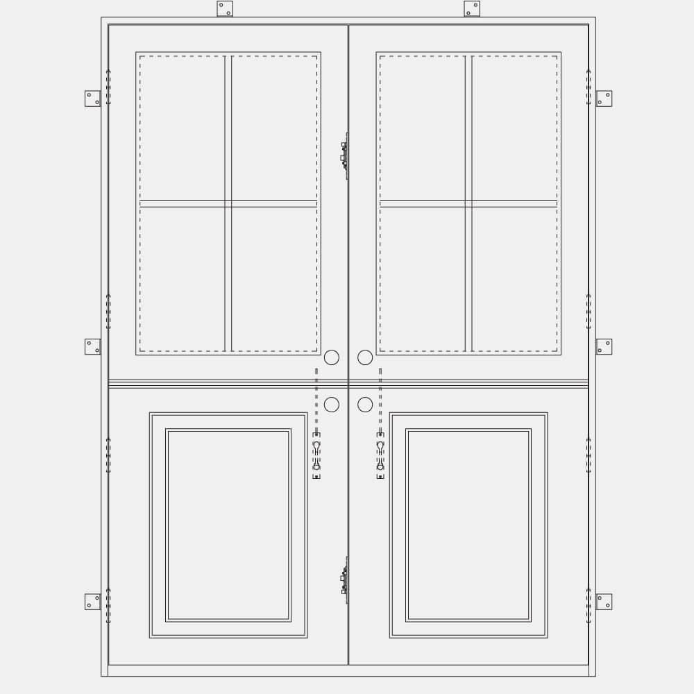 PINKYS Air Dutch - Double Flat steel door