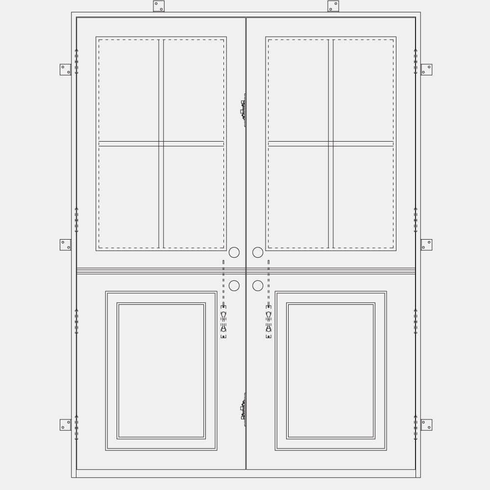 PINKYS Air Dutch - Double Flat steel door