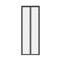 Glass pantry door with hot-rolled steel frame for modern kitchen interiors