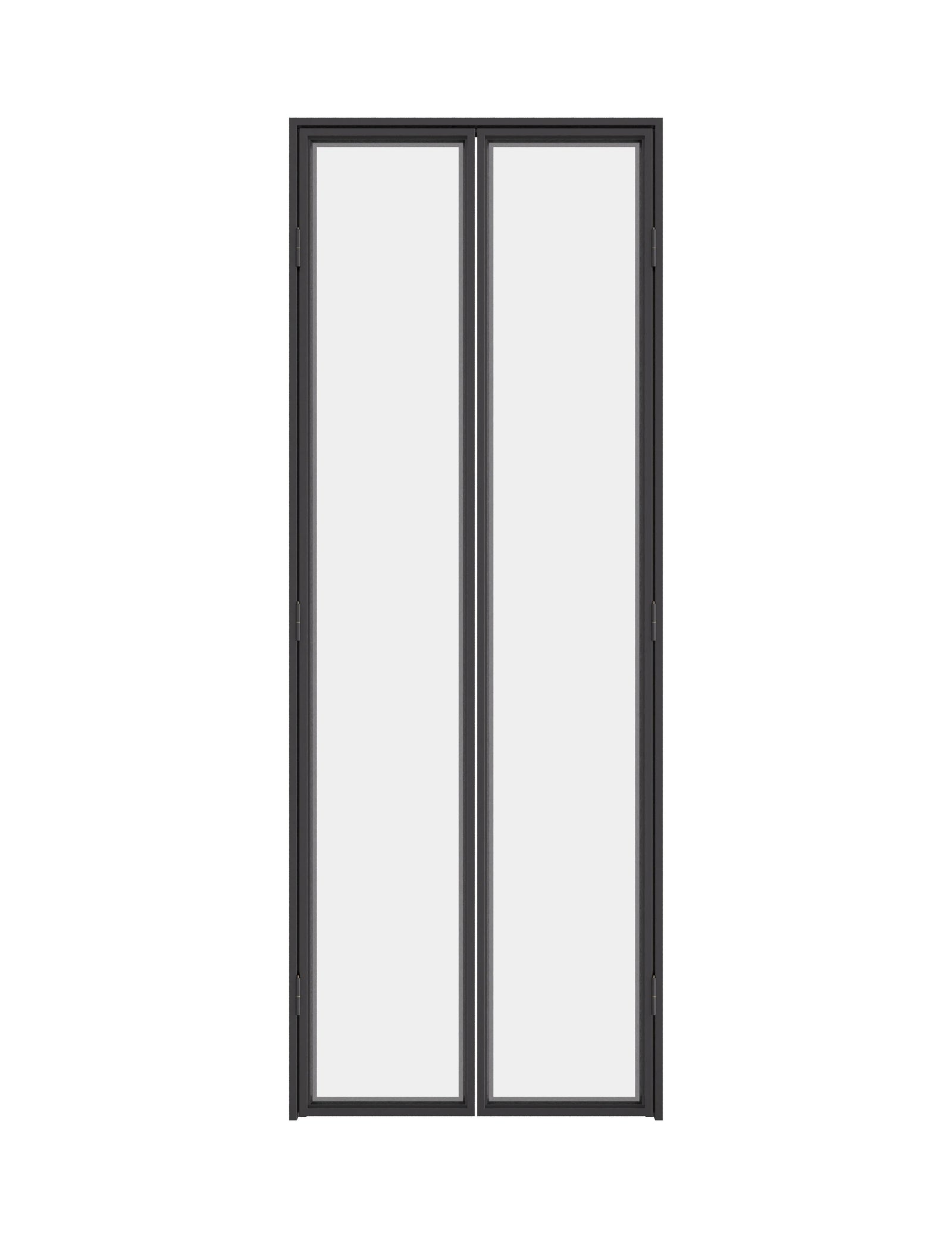 Glass pantry door with hot-rolled steel frame for modern kitchen interiors