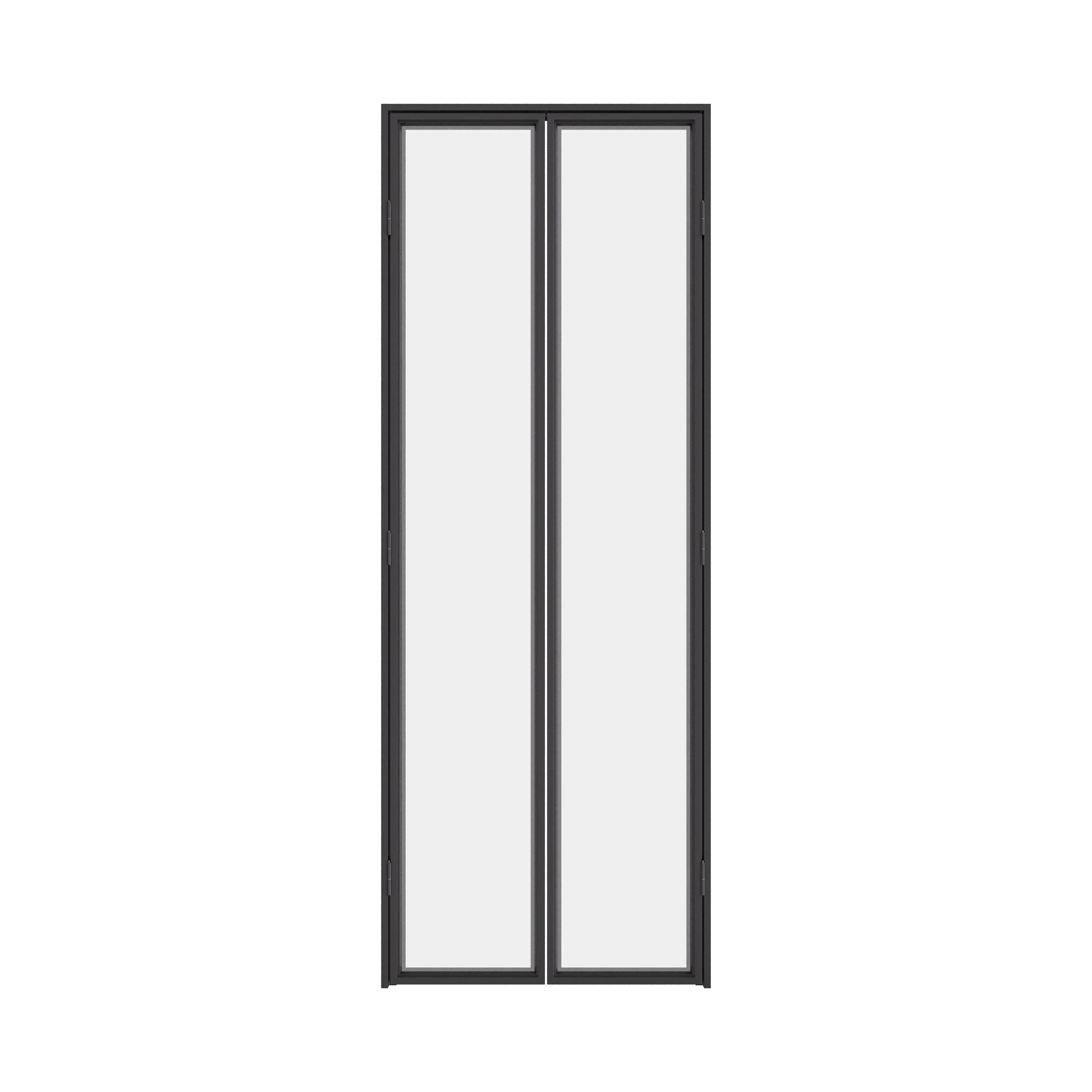 Glass pantry door with hot-rolled steel frame for modern kitchen interiors
