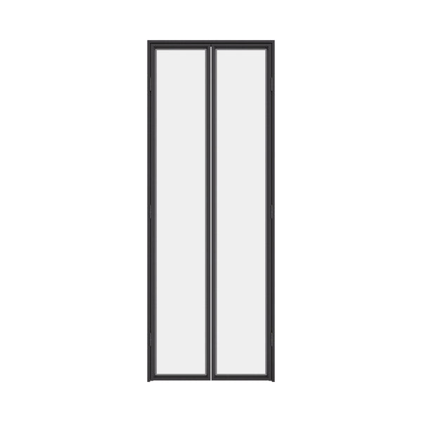 Glass pantry door with hot-rolled steel frame for modern kitchen interiors