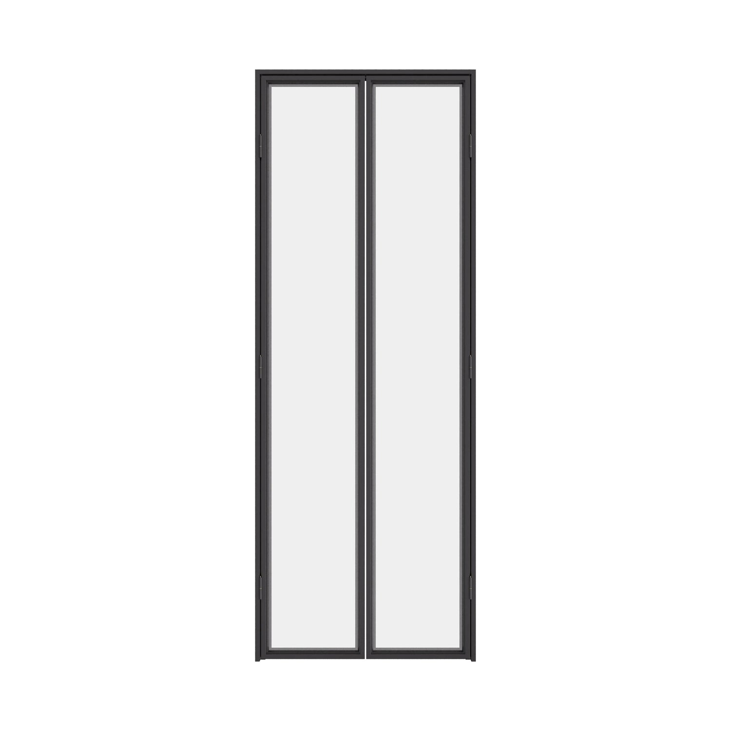 Glass pantry door with hot-rolled steel frame for modern kitchen interiors