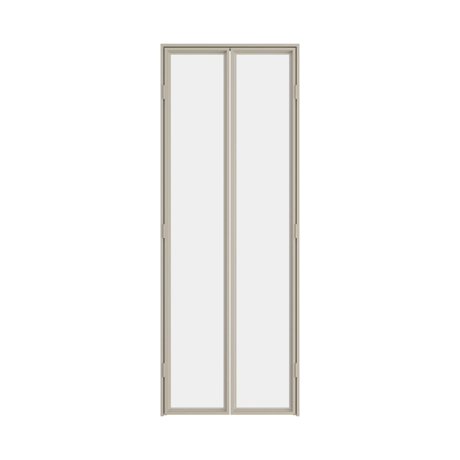 Interior steel pantry door with divided glass lights and sleek frame