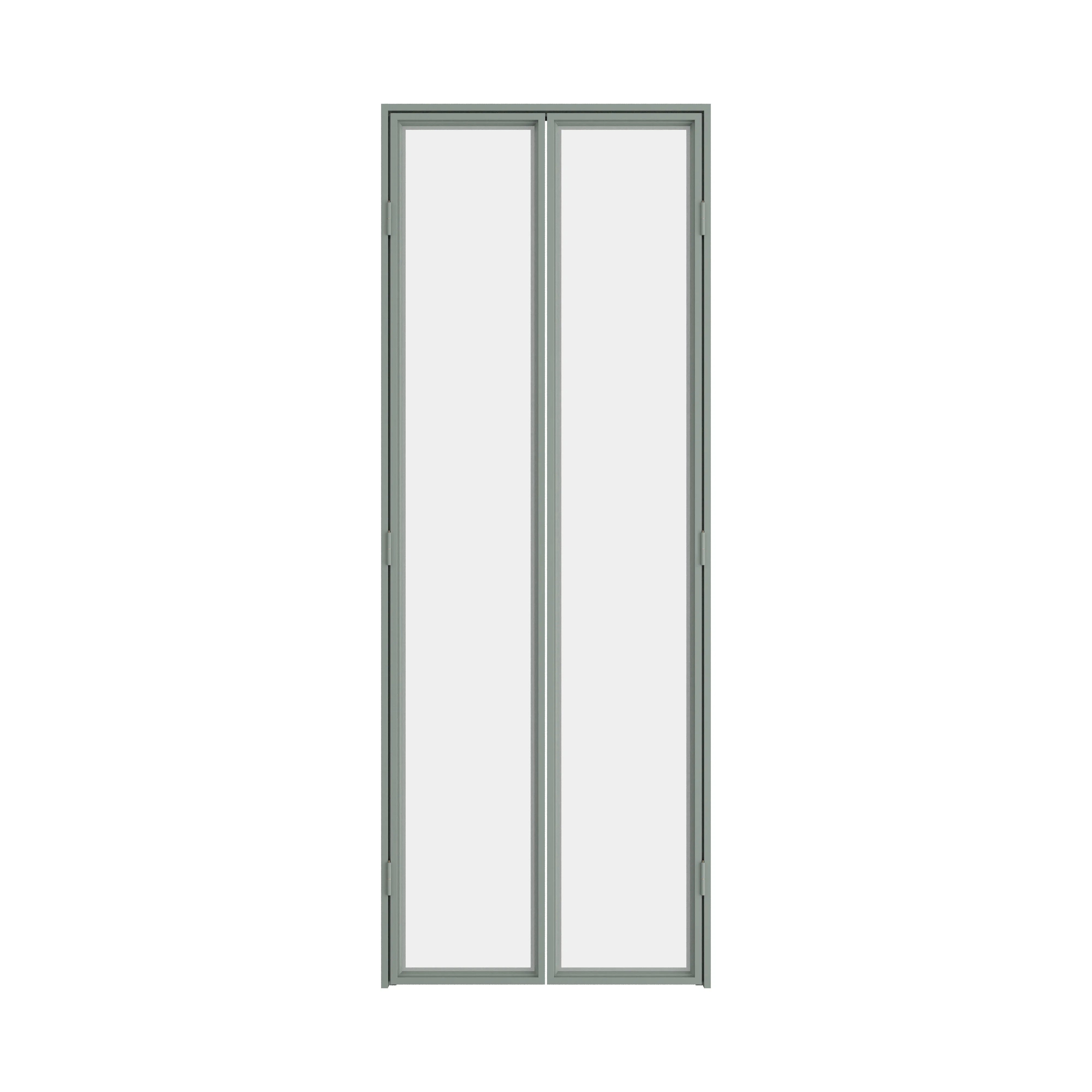 Interior glass pantry door framed in slim architectural steel