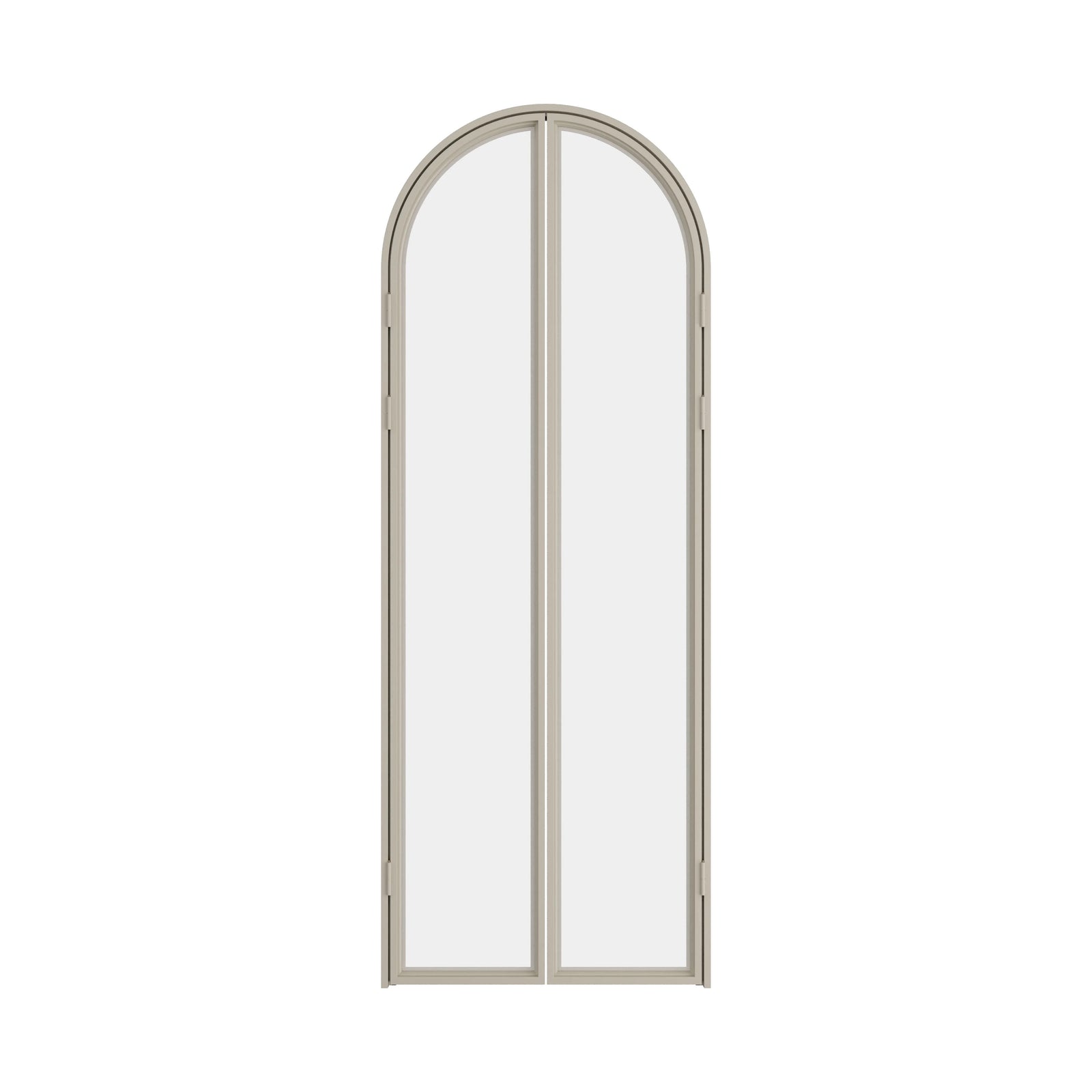 Interior steel pantry door with sleek frame and divided glass panels