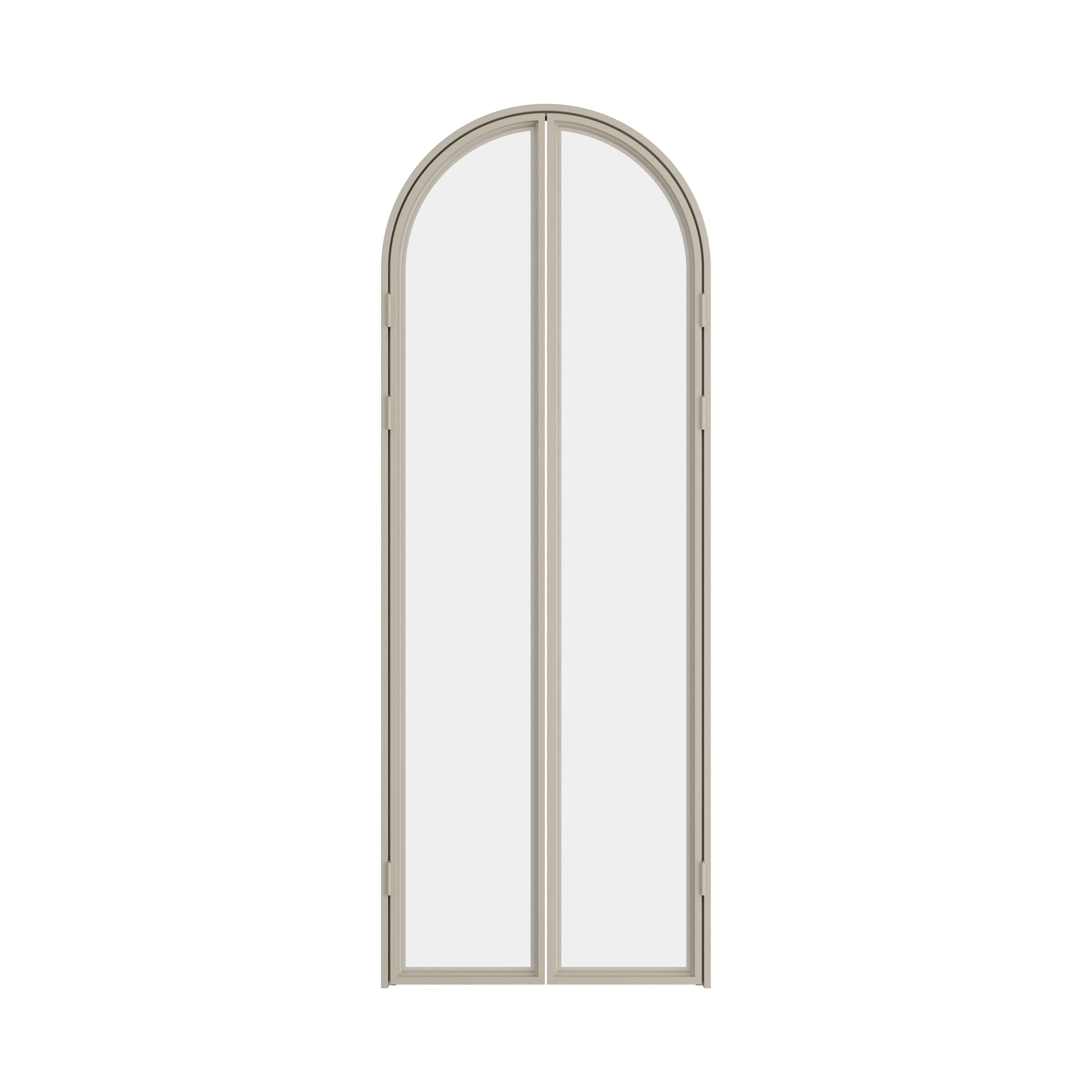 Interior steel pantry door with sleek frame and divided glass panels