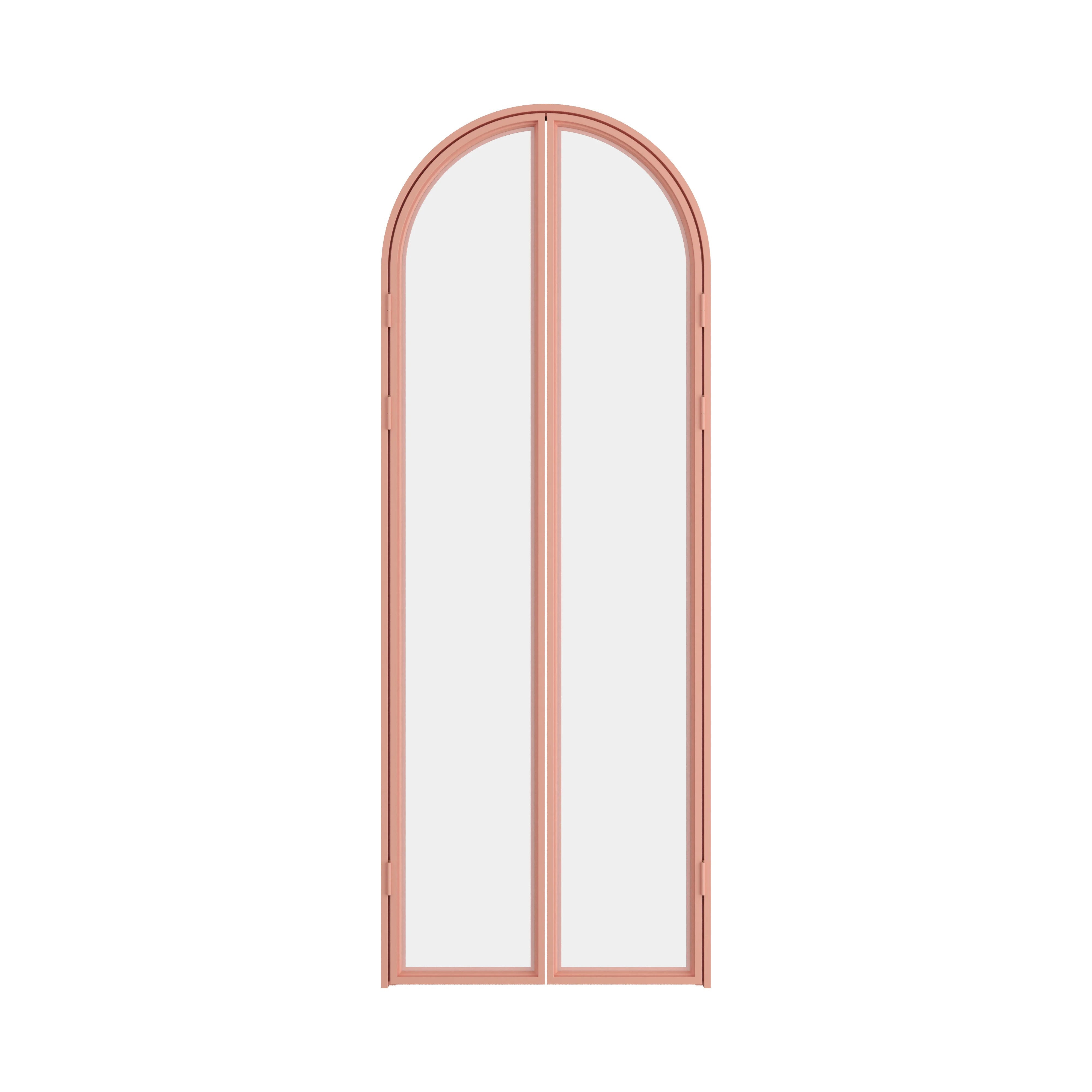 Modern kitchen pantry door with hot-rolled steel frame and clear glass