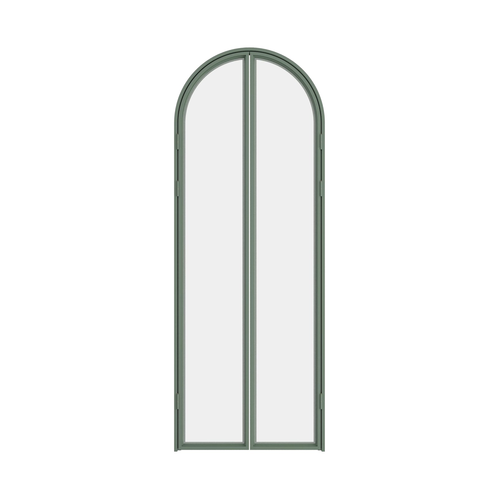 Steel pantry door with glass panes and minimalist modern frame