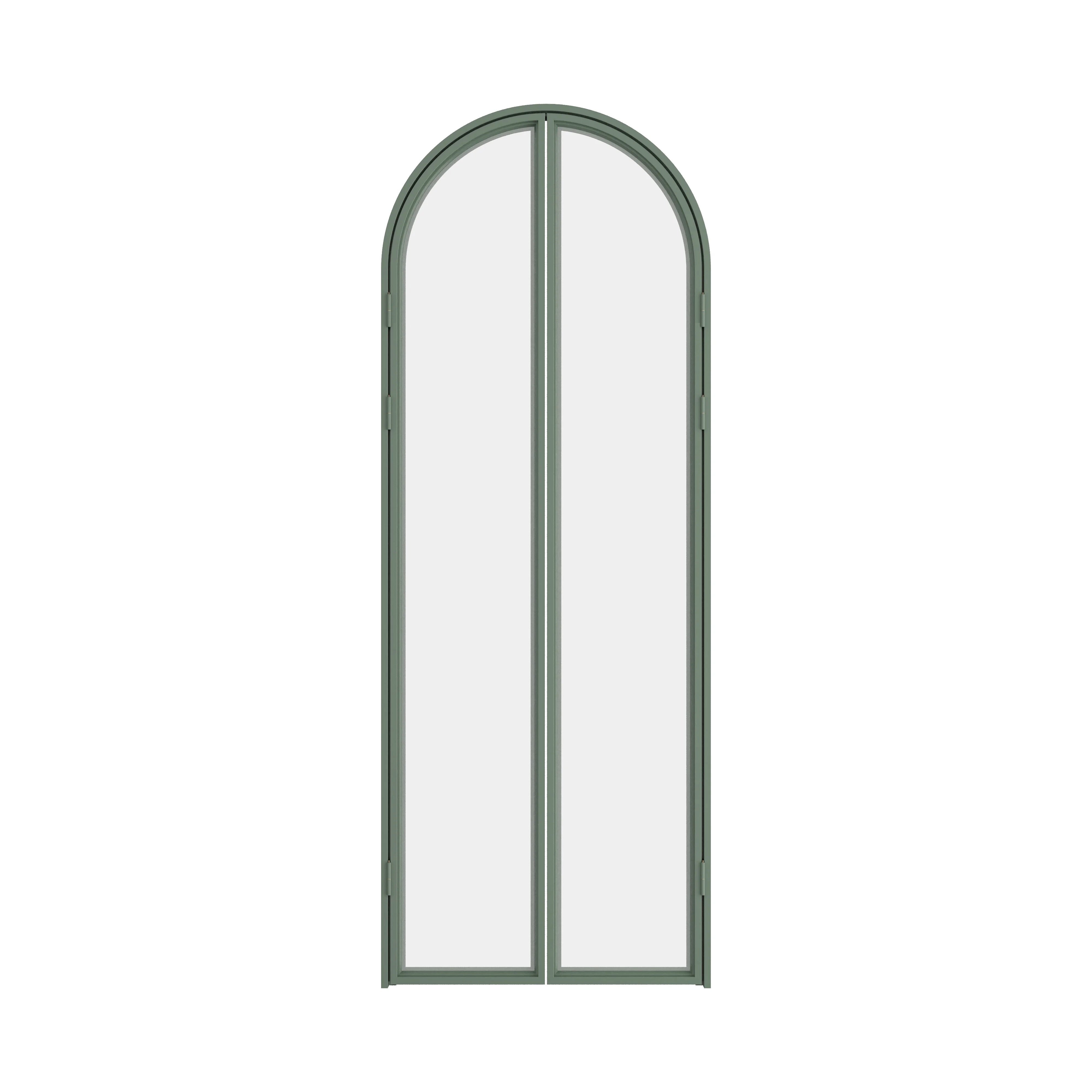 Steel pantry door with glass panes and minimalist modern frame