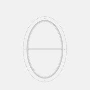 oval steel window with thermal break and single horizontal gridline