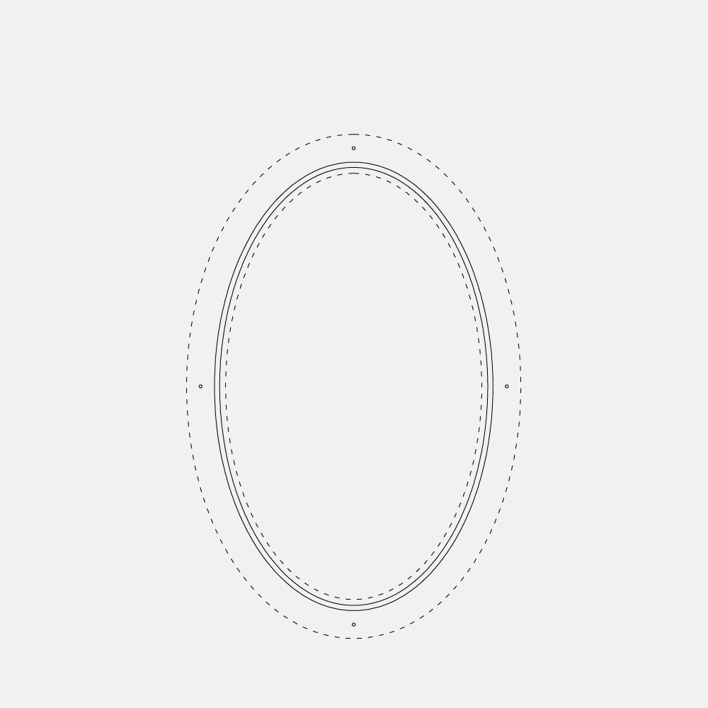 Oval window outline on a white background with 'Pinkys' branding.