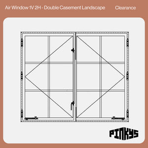Air Window 1V 2H - Double Casement Landscape | Clearance