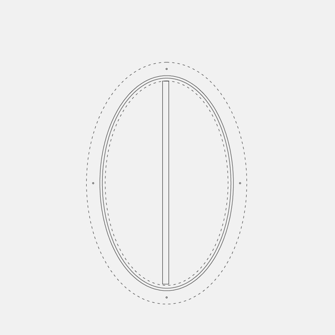 oval steel window with thermal break and vertical muntin