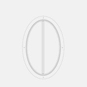 oval steel window with thermal break and vertical muntin