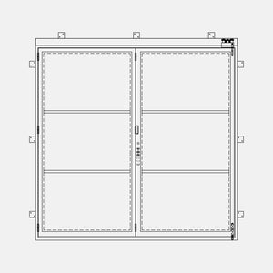 2-Panel Steel Bi-fold doors