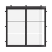 custom two panel bi fold steel door with dual pane tempered glass