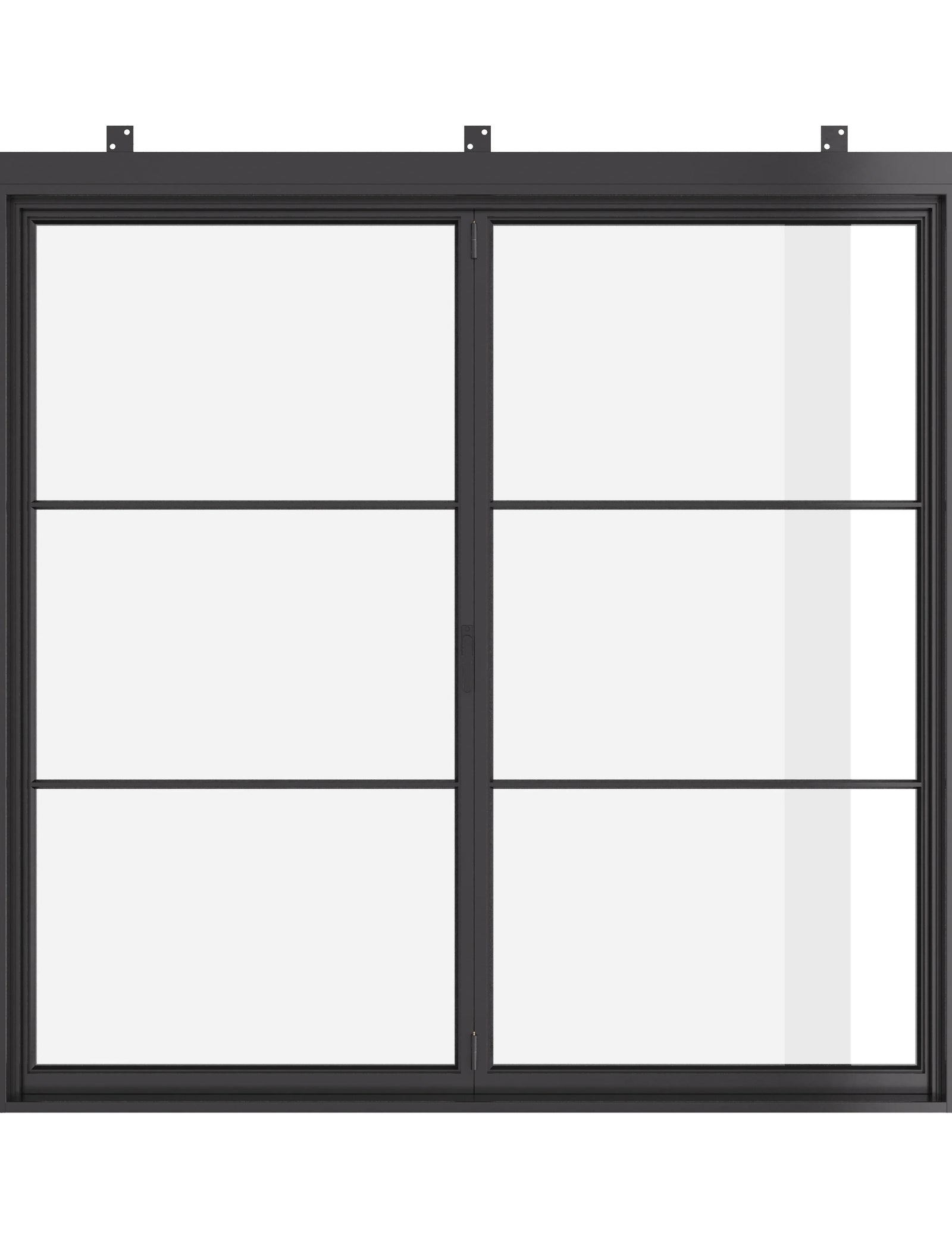 custom two panel bi fold steel door with dual pane tempered glass