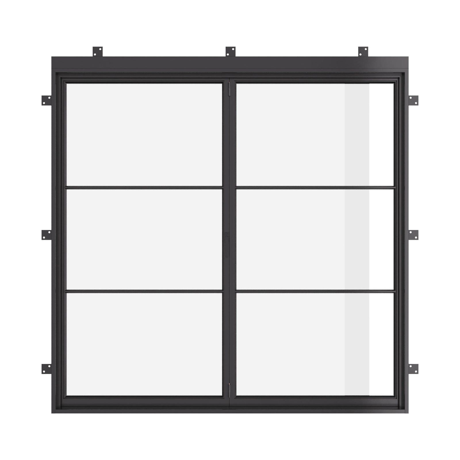 modern two panel bi fold steel door with dual pane tempered glass