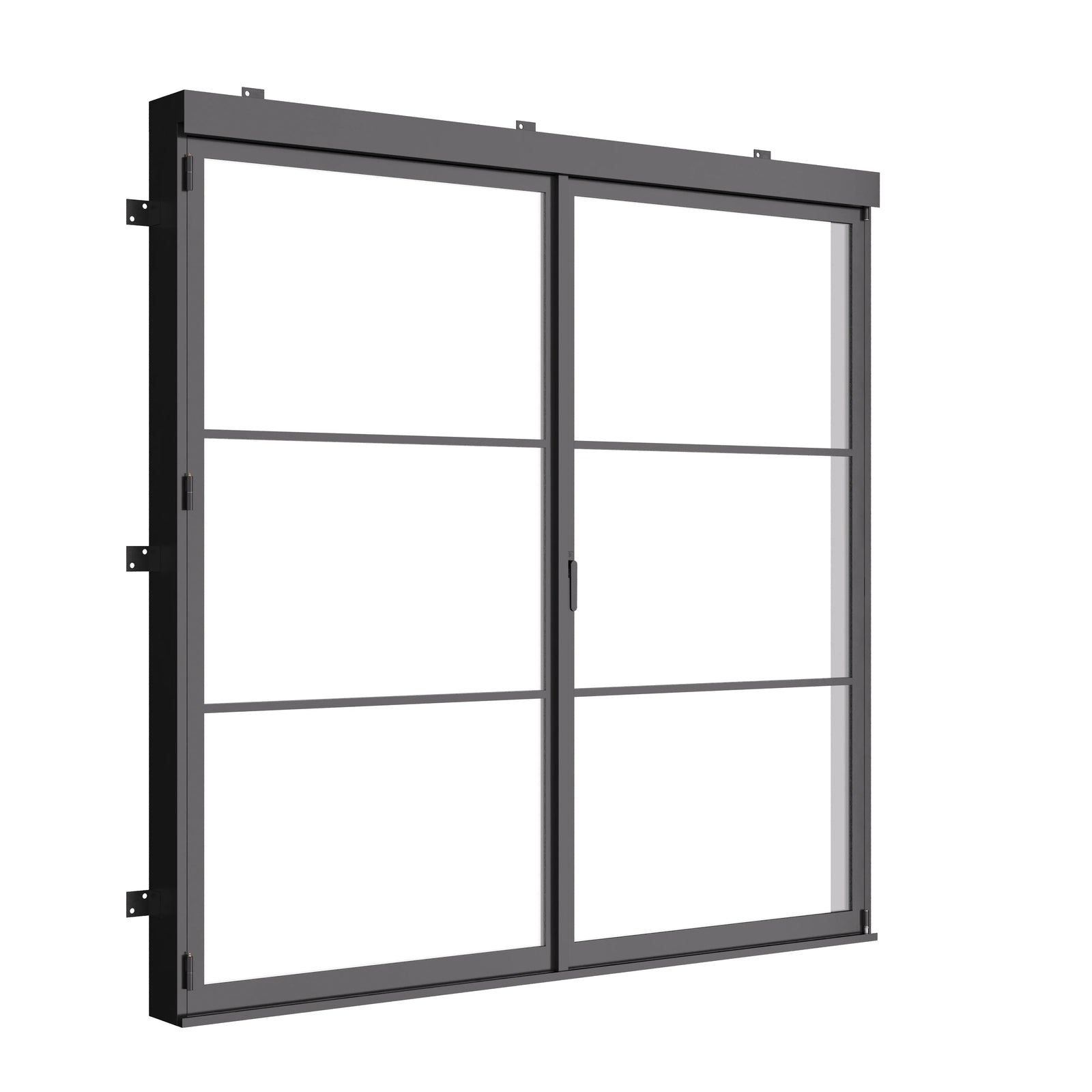 architectural two panel accordion steel door